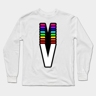 Rainbow Letter, V Long Sleeve T-Shirt